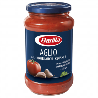 BARILLA Sos Pomidorowy Aglio z Czosnkiem Winem i Ziołami 400g