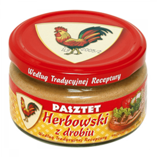 HERBY Pasztet Herbowski z Drobiu w Słoiku 200g