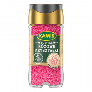 KAMIS Posypka Różowa Kryształki Słoik 73g