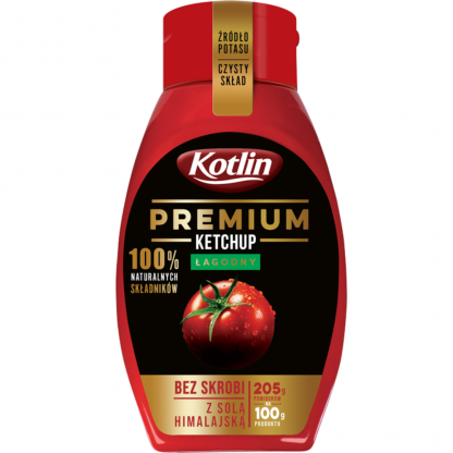 KOTLIN Ketchup Premium łagodny z solą himalajską 450g