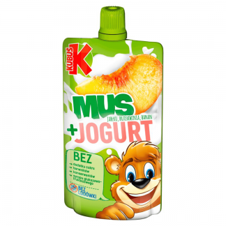 KUBUŚ Mus + Jogurt Jabłko Brzoskwinia Banan 80g