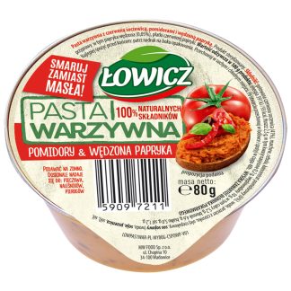 ŁOWICZ Pasta Warzywna Pomidory & Wędzona Papryka 80g