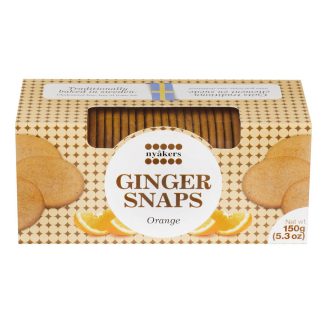 Nyakers Ginger Snaps Ciasteczka Imbirowe o Smaku Pomarańczowym 150g