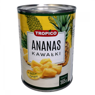 TROPICO Ananas w Kostce w Lekkim Syropie 565g