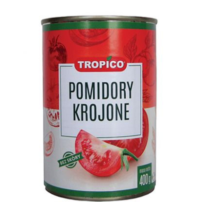 TROPICO Pomidory Krojone Bez Skóry 400g
