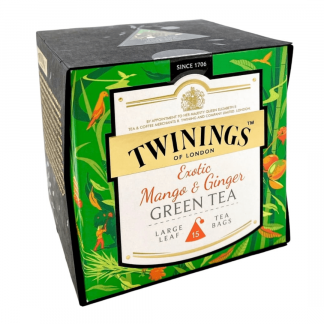 TWININGS Herbata Exotic Mango & Ginger Green Tea 15 Piramidek