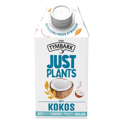 TYMBARK Just Plants Napój Roślinny Owsiany Kokos Owies Mleko Bez Cukru 500ml