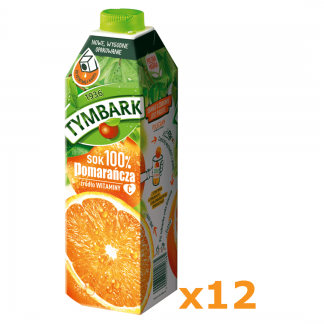 TYMBARK Sok Pomarańczowy 100% 1L x12